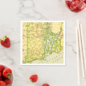 Rhode Island Karte Postkarte Serviette (Beispiel)