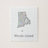 Rhode Island Karte Puzzle (Vertikal)