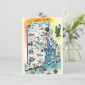 Rhode Island Karte Umzugsankündigung (Stehend Vorderseite)