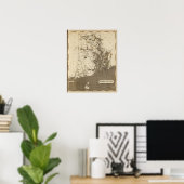 Rhode Island Karte von Arrowsmith Poster (Heimbüro)