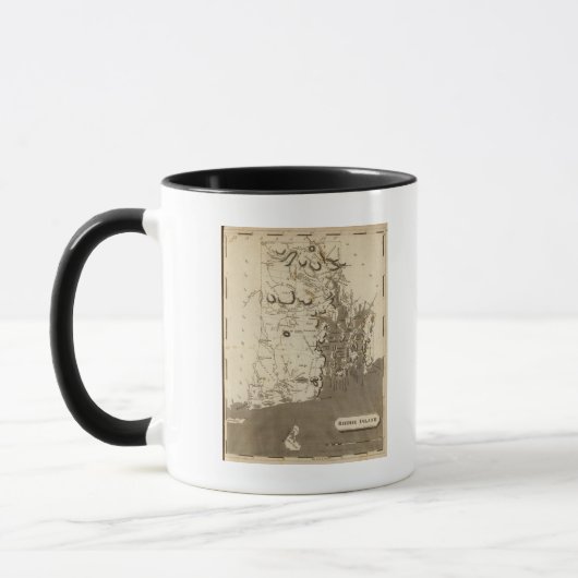 Rhode Island Karte von Arrowsmith Tasse (Links)