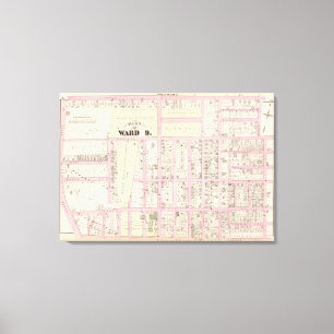 Rhode Island katholische WaisenAsyl-Atlas-Karte Leinwanddruck