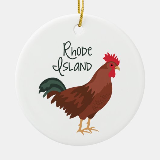 Rhode Island Keramik Ornament (Vorne)