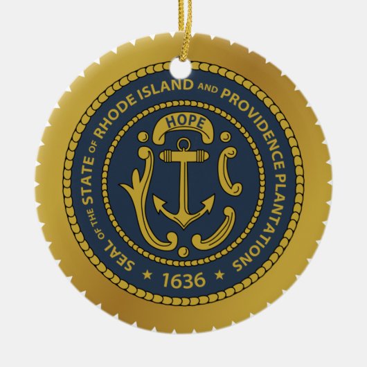 Rhode Island* Keramik Weihnachtsschmuck (Vorne)