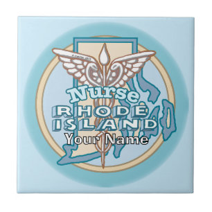 Rhode Island Krankenschwester Caduceus Kachel