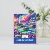 Rhode Island Küste Elegante Landschaftlich Postkarte (Stehend Vorderseite)