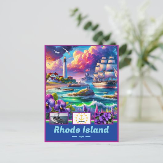 Rhode Island Küste Elegante Landschaftlich Postkarte (Stehend Vorderseite)