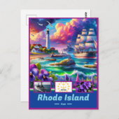 Rhode Island Küste Elegante Landschaftlich Postkarte (Vorne/Hinten)