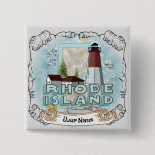 Rhode Island Leuchtturm Button (Vorderseite)