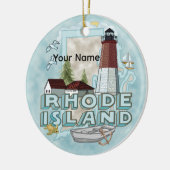 Rhode Island Leuchtturm Keramik-Ornament Keramik Ornament (Links)