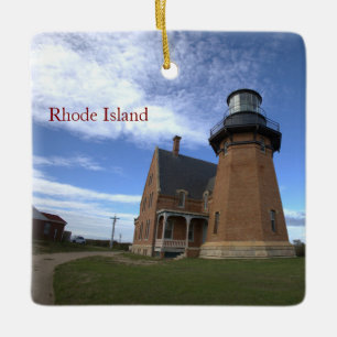 Rhode Island Leuchtturm-Ornament Keramikornament