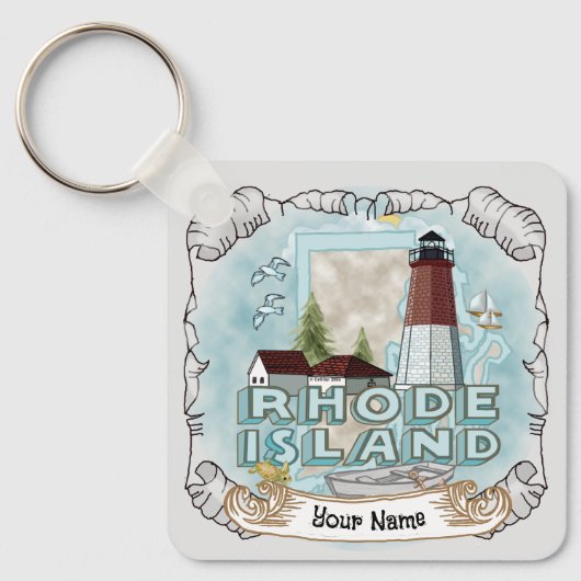 Rhode Island Leuchtturm Schlüsselanhänger (Vorderseite)