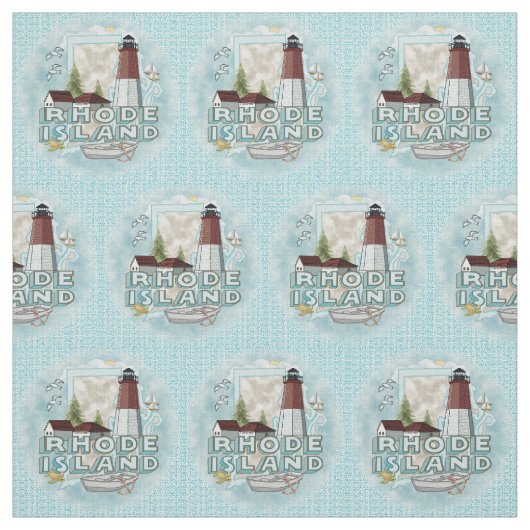 Rhode Island Leuchtturm Stoff (Muster)