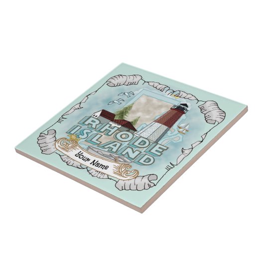 Rhode Island Leuchtturmziegel Fliese (Seite)