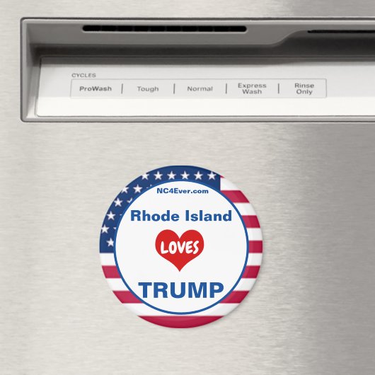 Rhode Island LIEBEN TRUMP Patriotic Kühlschrank Magnet (In Situ (Geschirrspüler))