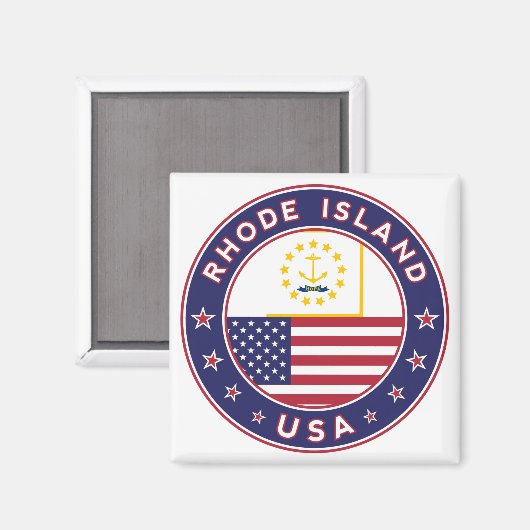 Rhode Island Magnet (Vorderseite/Rückseite)