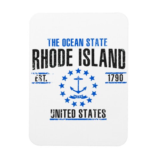 Rhode Island Magnet (Vertikal)