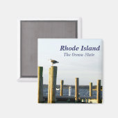Rhode Island-Magnet Magnet (Vorderseite/Rückseite)