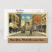 Rhode Island, Main Street, Pawtucket Postkarte (Vorne/Hinten)