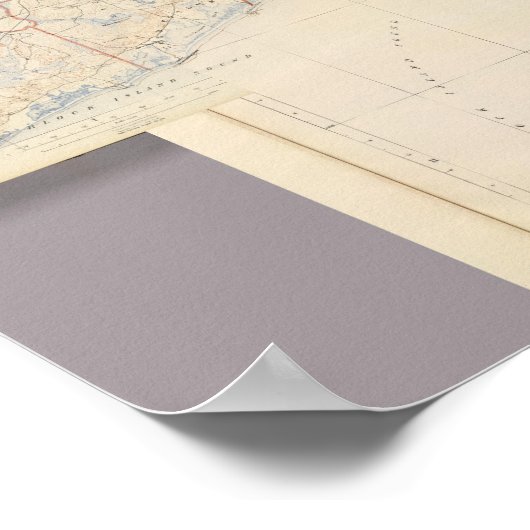 Rhode Island Map Poster (Ecke)