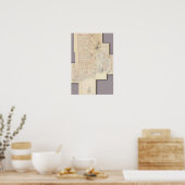 Rhode Island Map Poster (Küche)