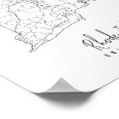 Rhode Island Minimal Street Karte Poster (Ecke)