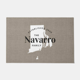 Rhode Island Monogram Staat Doormat Fußmatte