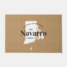 Rhode Island Monogram Staat Doormat
