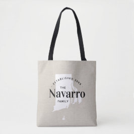 Rhode Island Monogram Staat Tote Bag Tasche