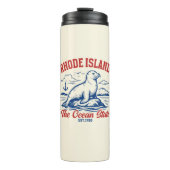 Rhode Island Nature Scene – Seal & Sea Design Thermosbecher (Vorderseite)