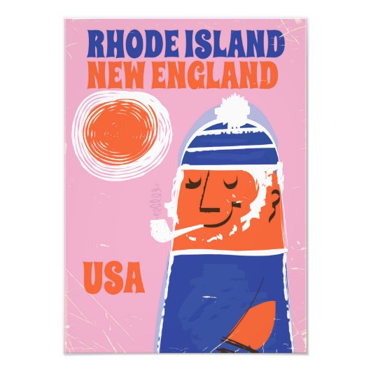 Rhode Island, New England Fischernte Vintage Poste Fotodruck (Vorne)