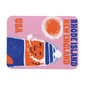Rhode Island, New England Fischernte Vintage Poste Magnet (Horizontal)