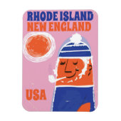 Rhode Island, New England Fischernte Vintage Poste Magnet (Vertikal)