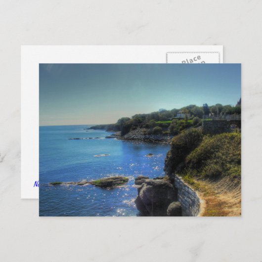 Rhode Island, Newport Cliff Walk - Postkarte (Vorne/Hinten)