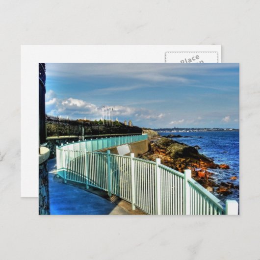 Rhode Island, Newport Cliff Walk - Postkarte (Vorne/Hinten)
