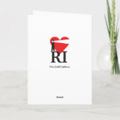 Rhode Island Notecard mit Point Judith Light Karte (Rückseite)