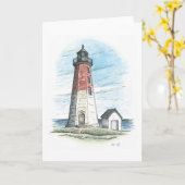 Rhode Island Notecard mit Point Judith Light Karte (Gelbe Blume)