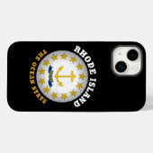 RHODE ISLAND OCEAN STAAT STAAT FLAG Case-Mate iPhone HÜLLE (Rückseite (Horizontal))