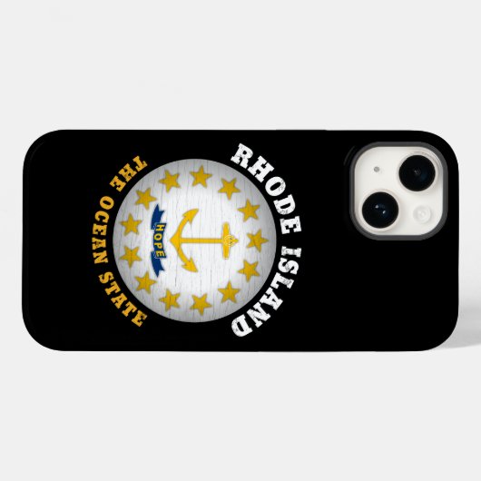 RHODE ISLAND OCEAN STAAT STAAT FLAG Case-Mate iPhone HÜLLE (Rückseite (Horizontal))