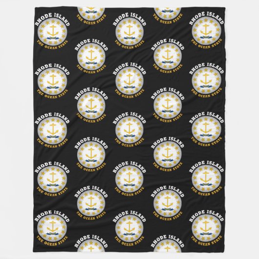 RHODE ISLAND OCEAN STAAT STAAT FLAG FLEECEDECKE (Vorderseite)