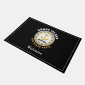 RHODE ISLAND OCEAN STAAT STAAT FLAG FUßMATTE (Schrägansicht)