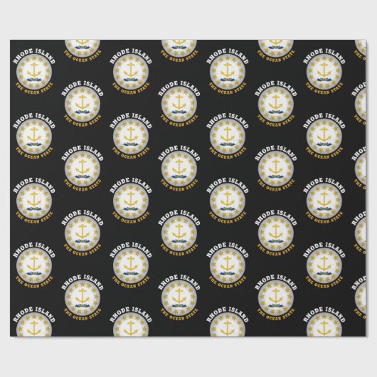 RHODE ISLAND OCEAN STAAT STAAT FLAG GESCHENKPAPIER (Flach)