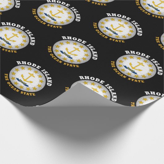 RHODE ISLAND OCEAN STAAT STAAT FLAG GESCHENKPAPIER (Ecke)