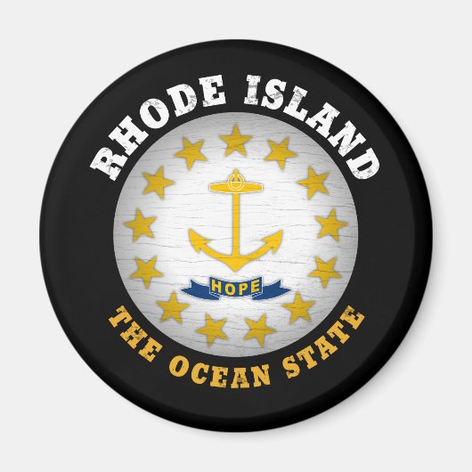 RHODE ISLAND OCEAN STAAT STAAT FLAG MAGNET (Vorne)