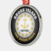 RHODE ISLAND OCEAN STAAT STAAT FLAG ORNAMENT AUS METALL (Links)