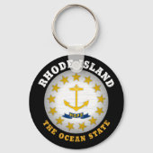 RHODE ISLAND OCEAN STAAT STAAT FLAG SCHLÜSSELANHÄNGER (Vorderseite)