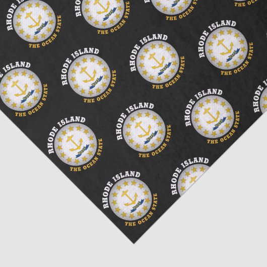 RHODE ISLAND OCEAN STAAT STAAT FLAG SEIDENPAPIER (Ausschnitt)