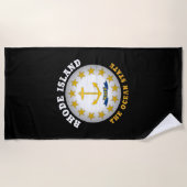 RHODE ISLAND OCEAN STAAT STAAT FLAG STRANDTUCH (Vorderseite)