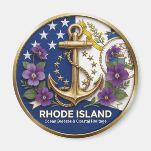 Rhode Island Ocean State Erbe ⚓ Magnet