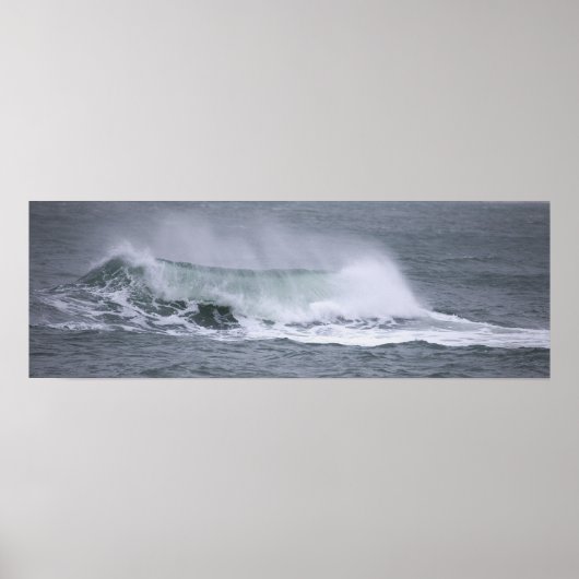 Rhode Island Ocean Waves Poster (Vorne)
